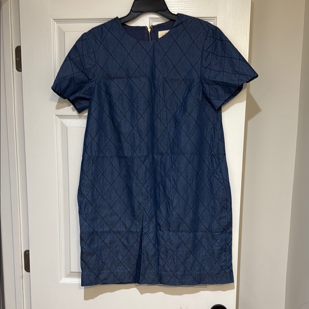 Kate Spade Navy Quilted Midi Dress
